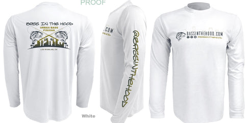 Shirt Long sleeve UV protection, Moister wicking, with Bass in the Hood logo